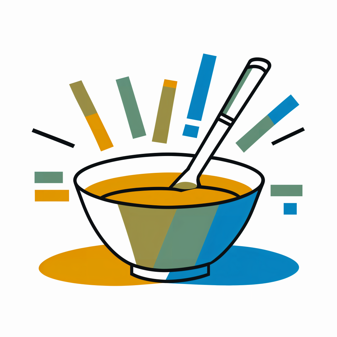 Person eating soup pictogram